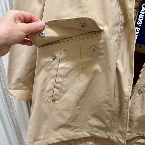 Lands' End Women's Jacket With Vest Size S Tan Water Resistant Lightweight NEW - Picture 7 of 16